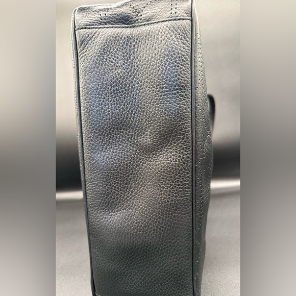 Kate Spade New York Shoulder Bag Laser Cut Perforations Black Leather - Picture 7 of 13